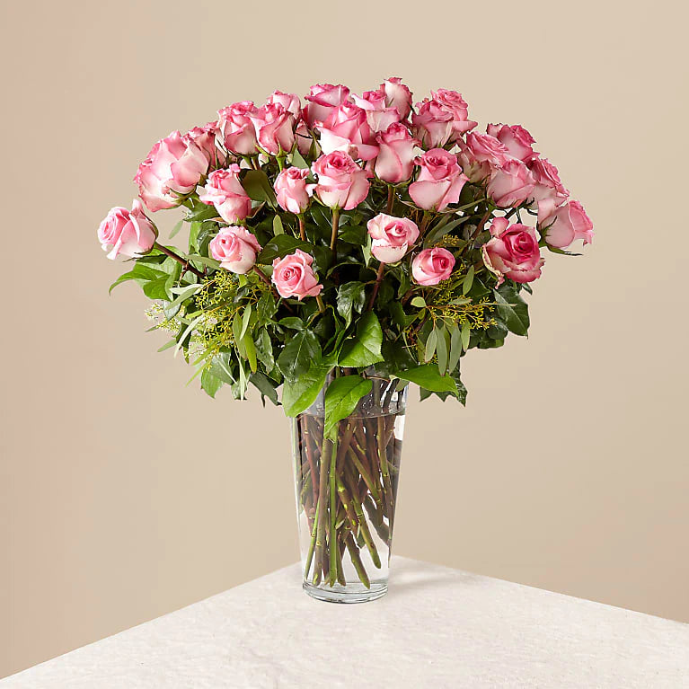 Long Stem Pink Roses – Four Seasons Florist, Clarksville TN