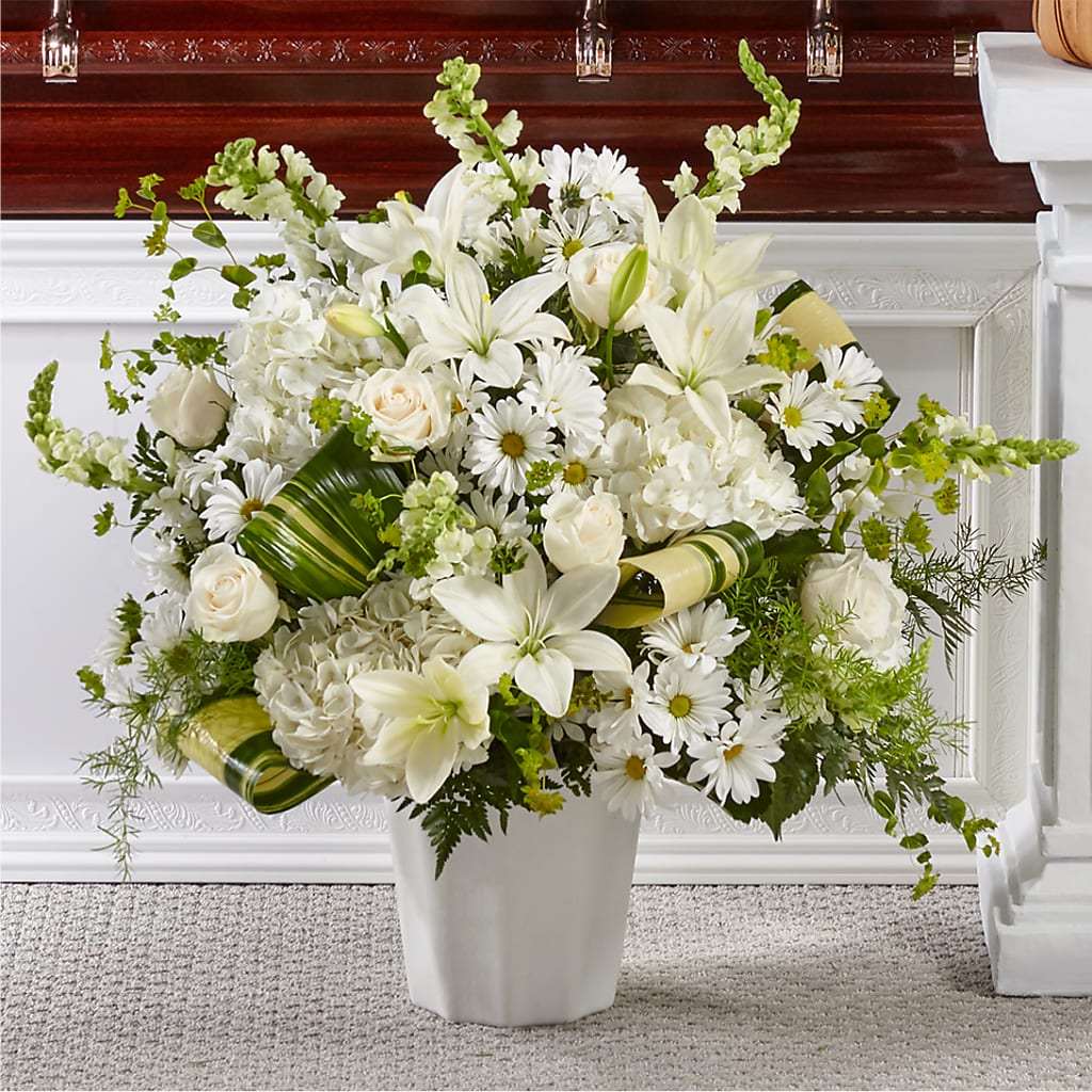 Thoughts of Tranquility Floor Basket – Four Seasons Florist, Clarksville TN