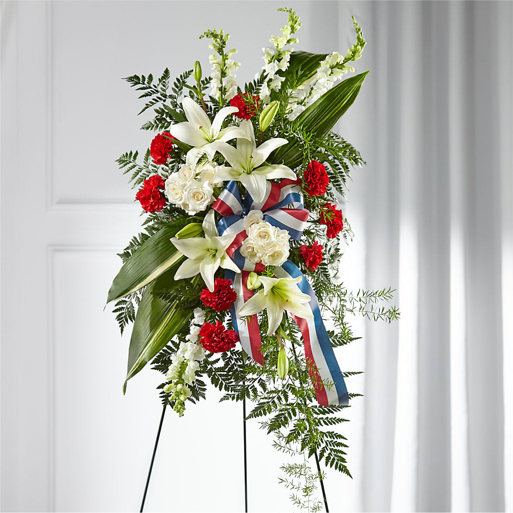 Stars of Life Standing Spray – Four Seasons Florist, Clarksville TN