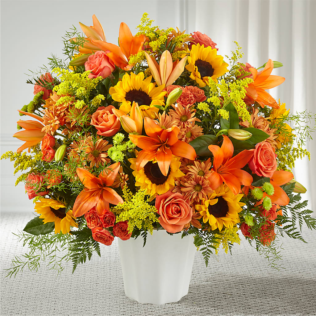 Harvest Thoughts Floor Basket – Four Seasons Florist, Clarksville TN