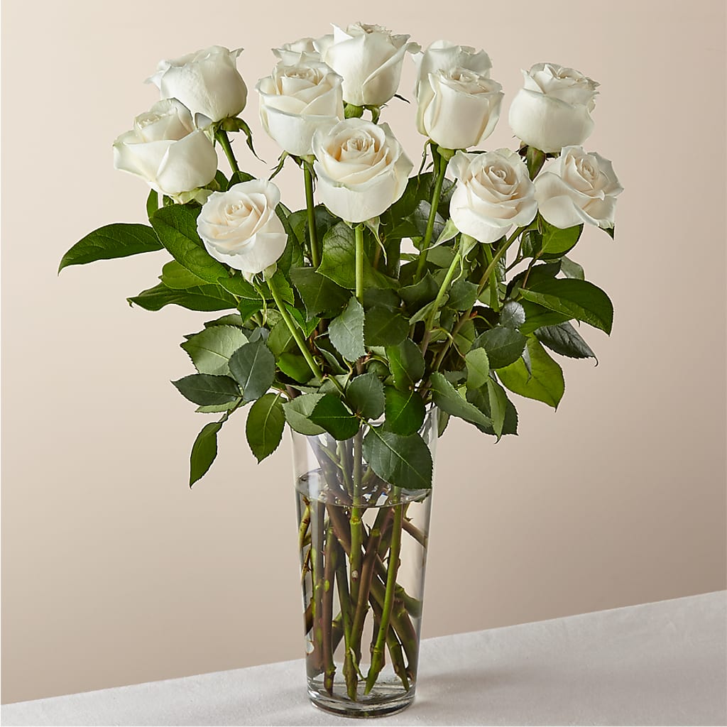 Long Stem White Rose Bouquet –  Four Seasons Florist, Clarksville TN