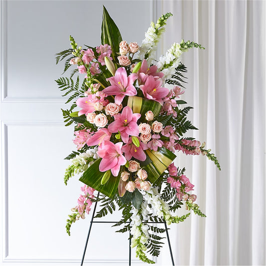 Elegant Embrace Standing Spray –  Four Seasons Florist, Clarksville TN
