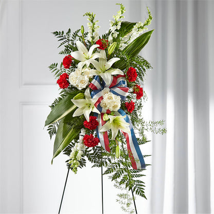 Stars of Life Standing Spray –  Four Seasons Florist, Clarksville TN